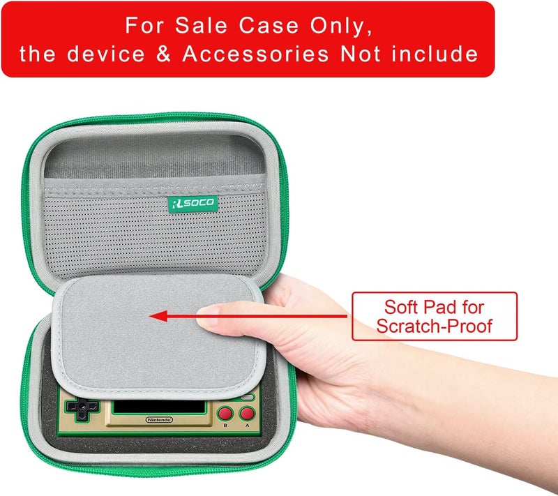 RLSOCO Carrying Case for Nintendo Game & Watch: Super Mario Bros/The Legend of Zelda (Green Zipper) - Image 2